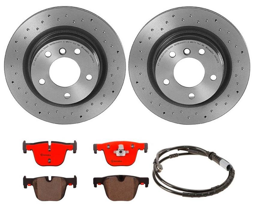 Brembo Brakes Kit Pads and Rotors Rear (300mm) (Xtra) (Ceramic